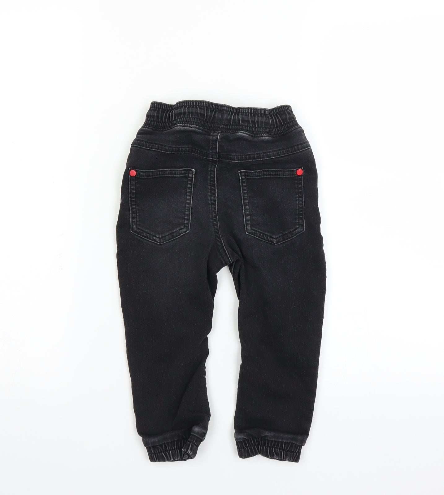 George Boys Black  Denim  Jeans Size 2-3 Years - jogger style