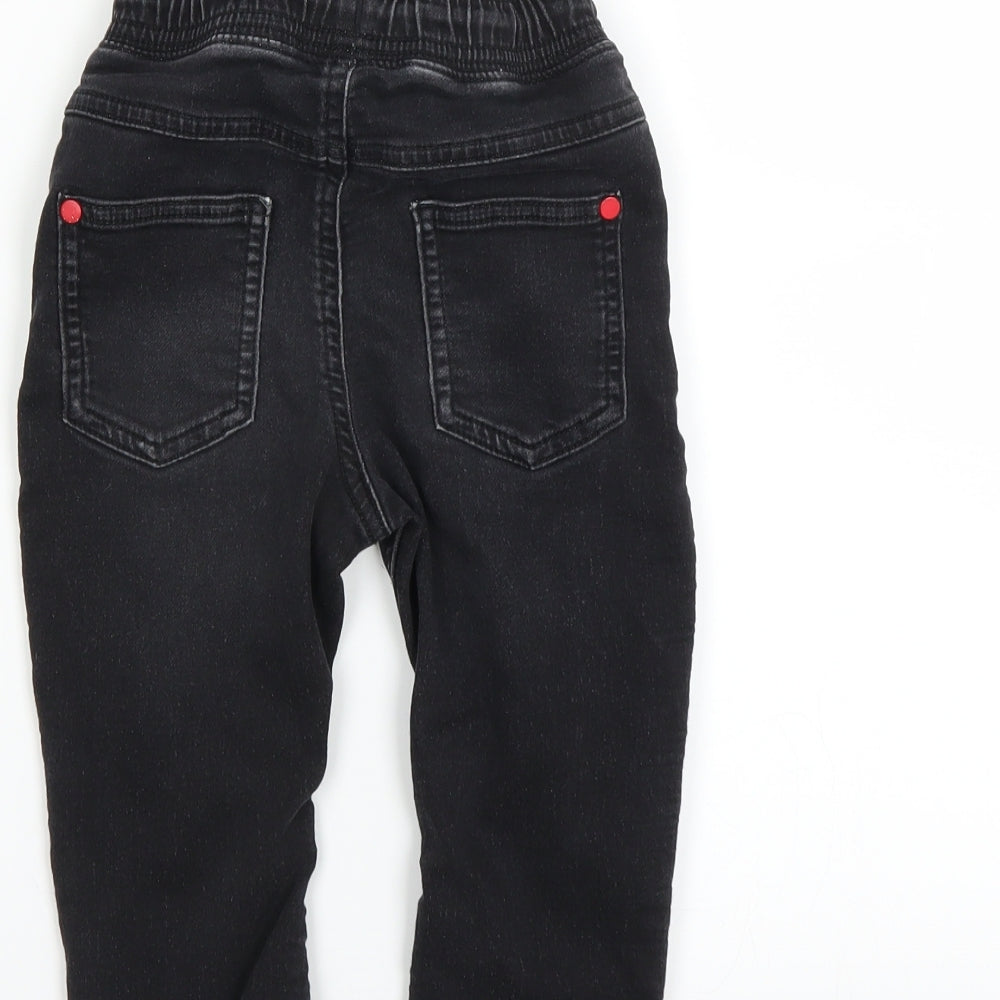 George Boys Black  Denim  Jeans Size 2-3 Years - jogger style