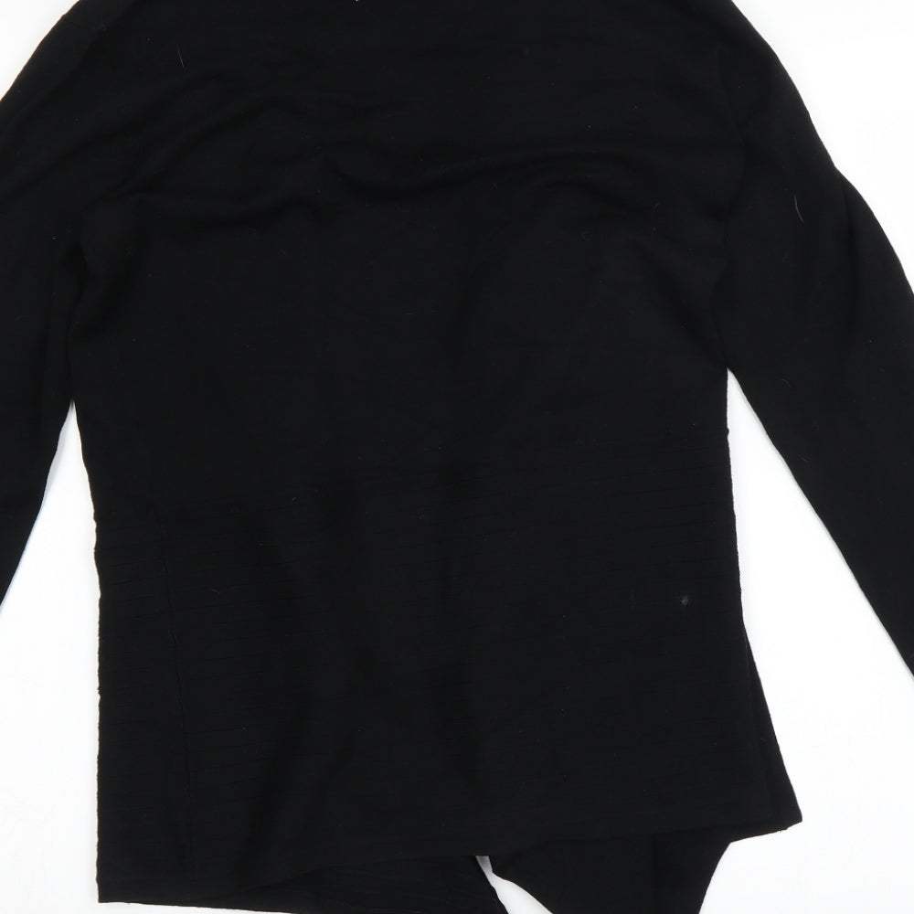 Modern Soul Womens Black   Cardigan Jumper Size S  - Waterfall Cardigan