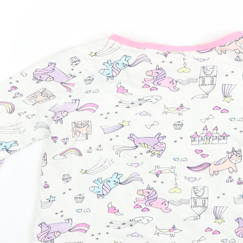 George Girls White   Basic T-Shirt Size 2-3 Years  - UNICORN