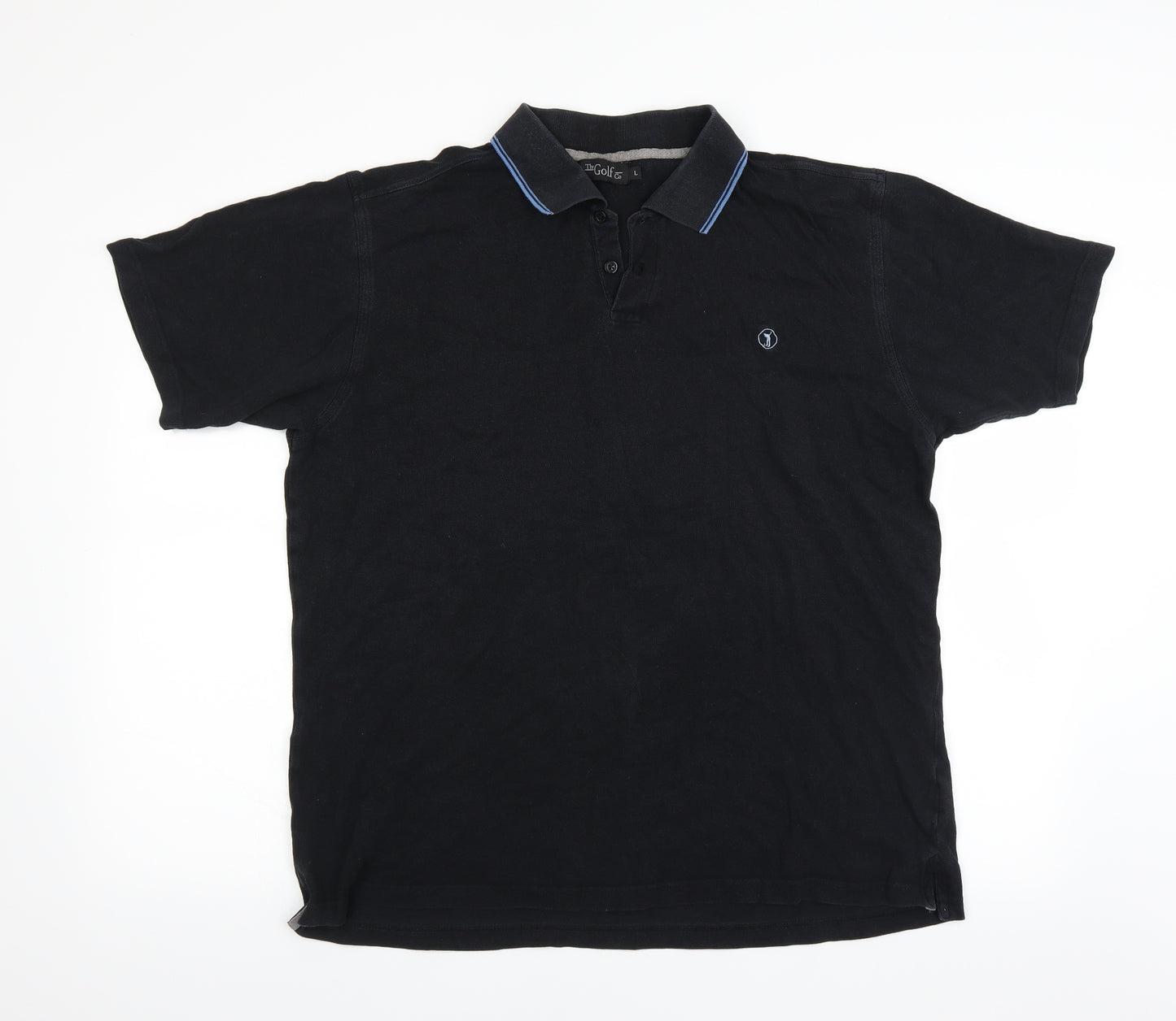 The Golf Co Mens Black    Polo Size L