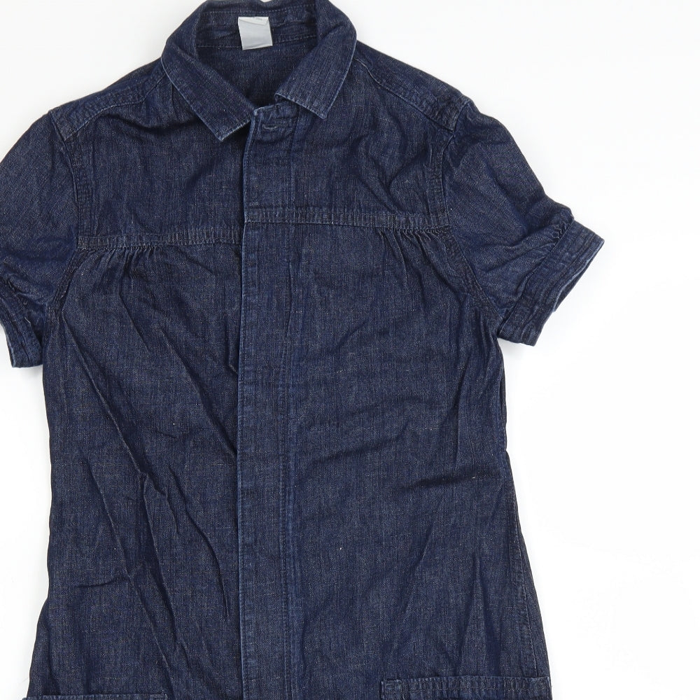 Gap Womens Blue  Denim Shirt Dress  Size S