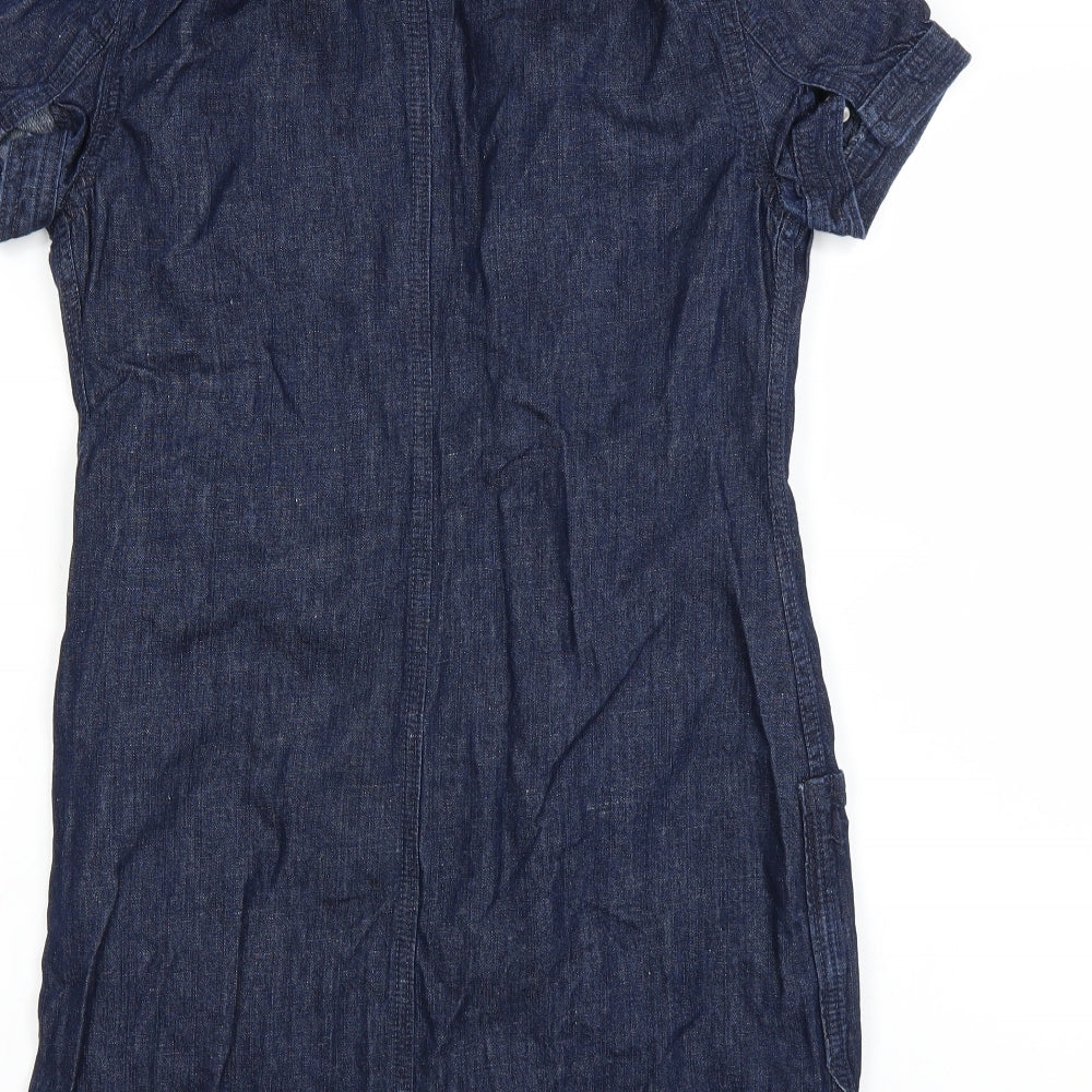 Gap Womens Blue  Denim Shirt Dress  Size S