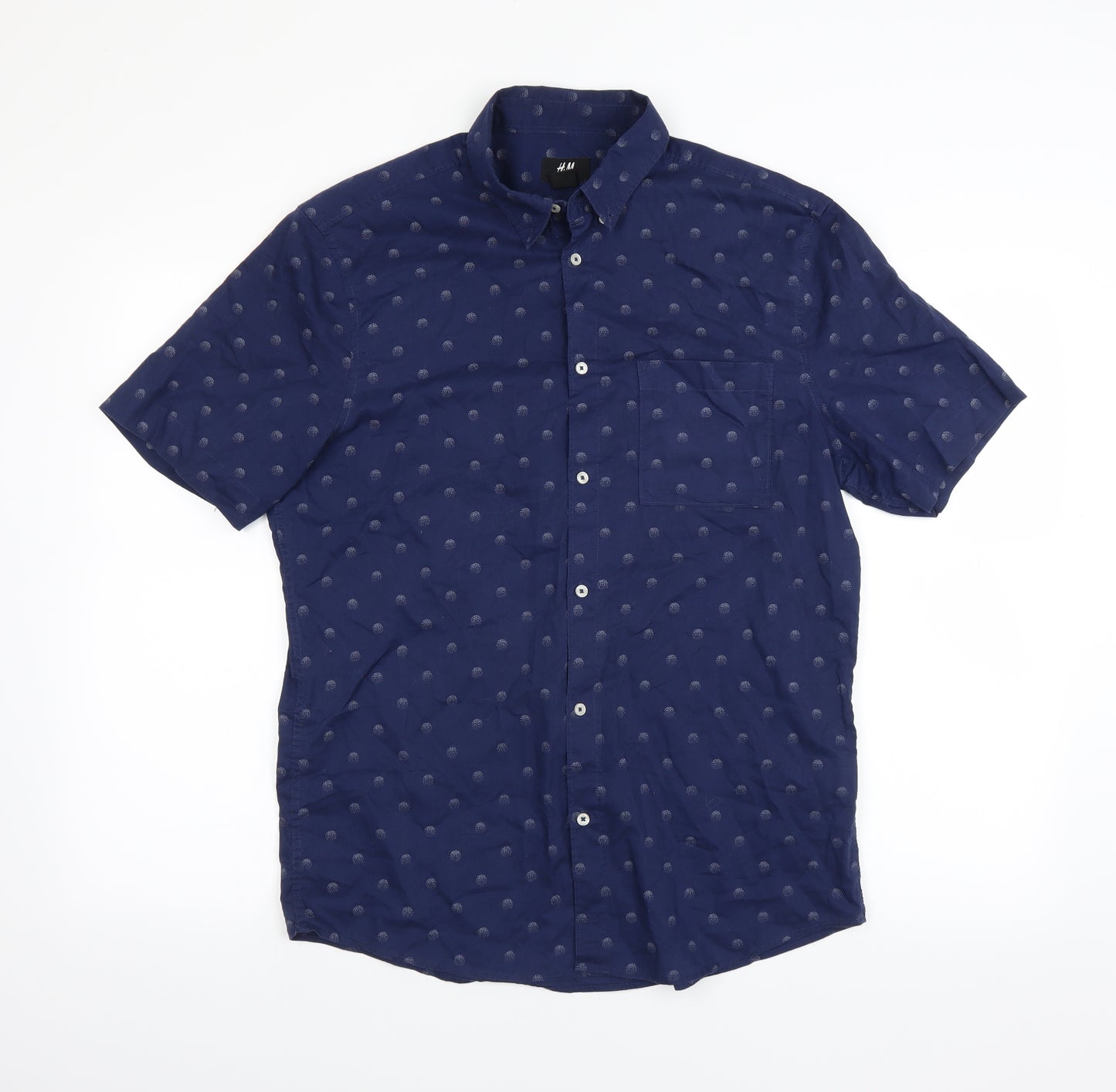 H&M Mens Blue    Button-Up Size M