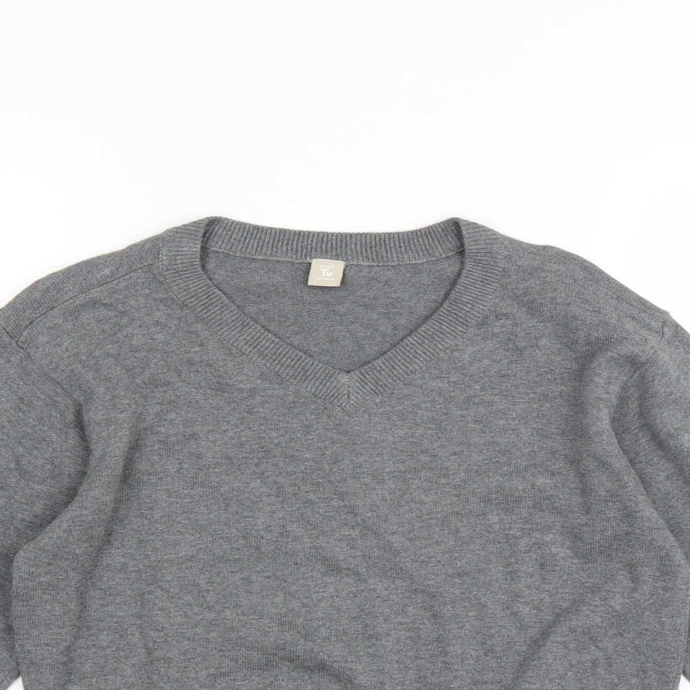 Sainsburys Boys Grey   Pullover Jumper Size 9 Years  - SCHOOL