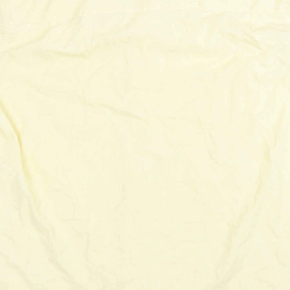 Van Heusen Mens Yellow Striped   Button-Up Size 17.5
