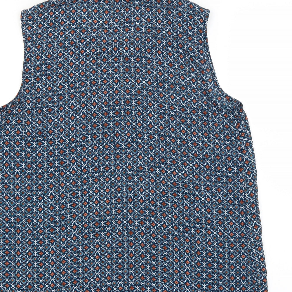 Sainsburys Womens Blue Floral  Basic Blouse Size 8