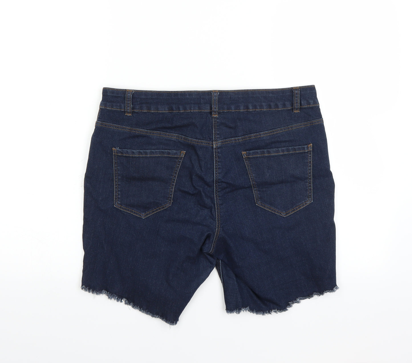 George Womens Blue  Denim Cut-Off Shorts Size 14 - DISTRESSED HEM