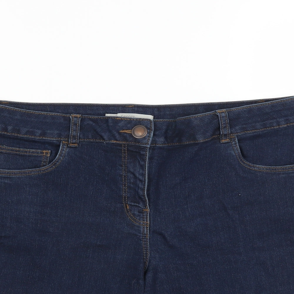 George Womens Blue  Denim Cut-Off Shorts Size 14 - DISTRESSED HEM