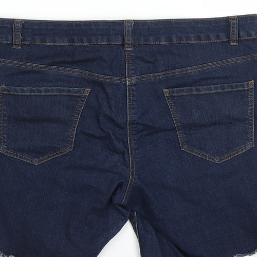 George Womens Blue  Denim Cut-Off Shorts Size 14 - DISTRESSED HEM