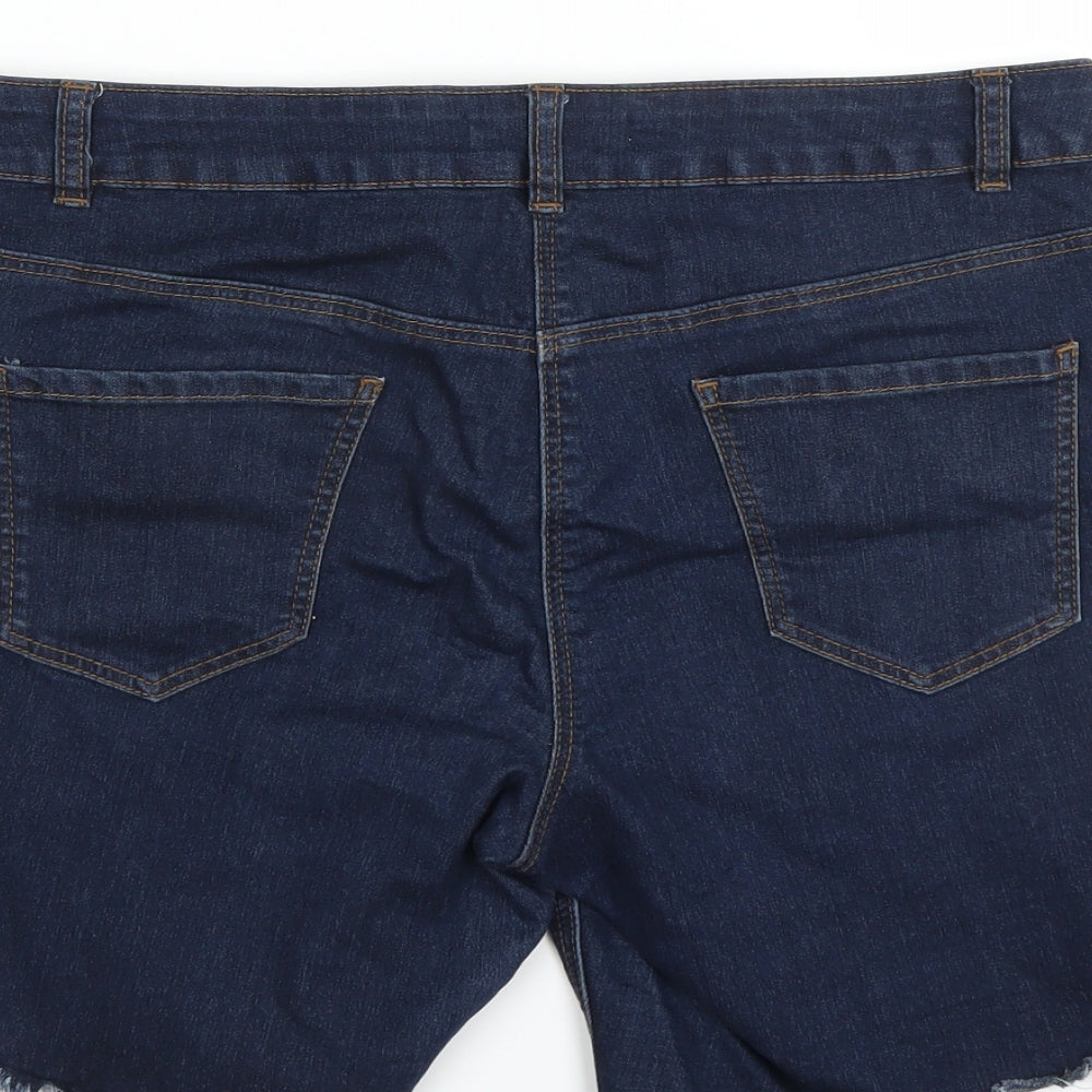 George Womens Blue  Denim Cut-Off Shorts Size 14 - DISTRESSED HEM