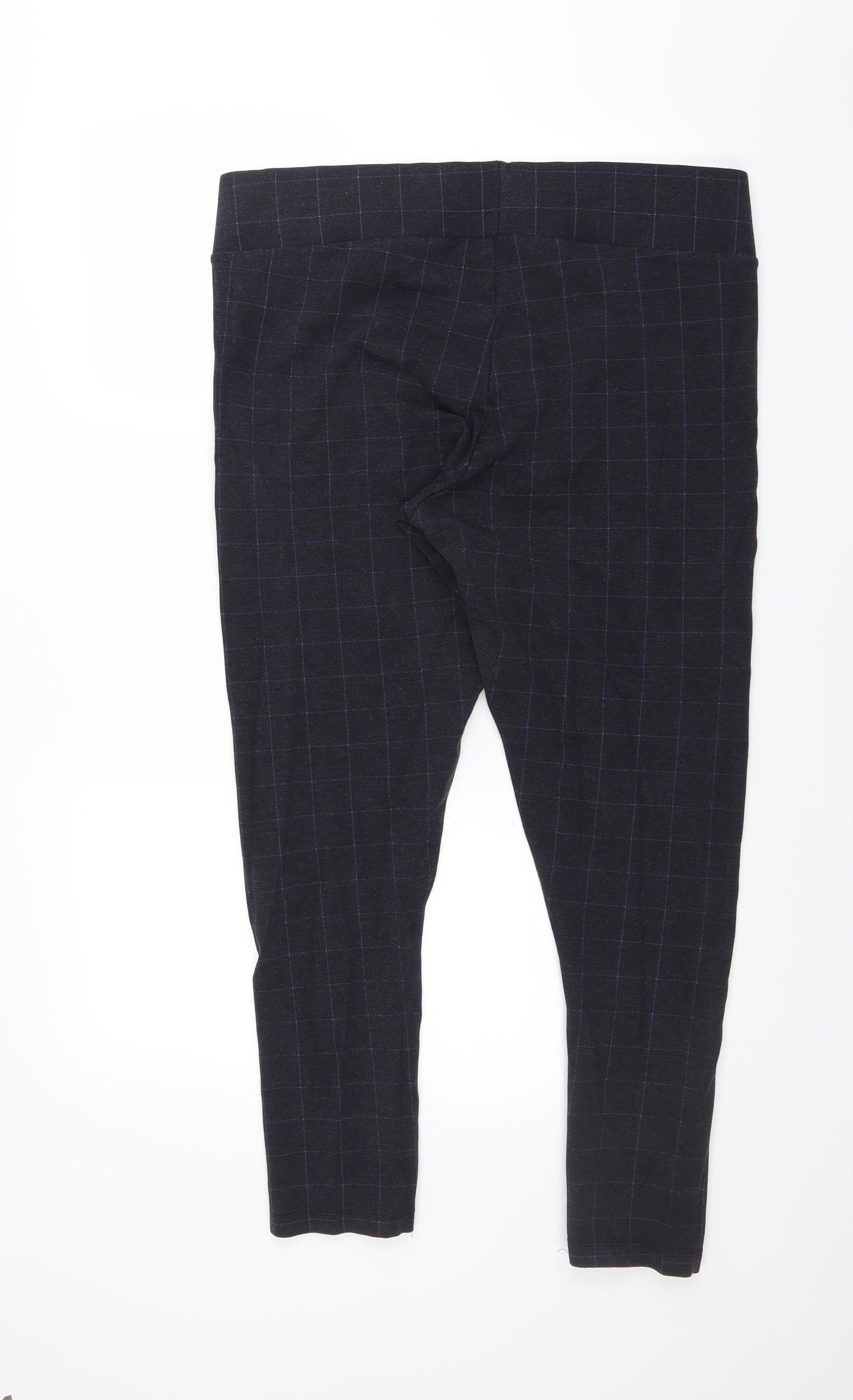 Nutmeg Womens Blue Check  Carrot Leggings Size 18 L29 in