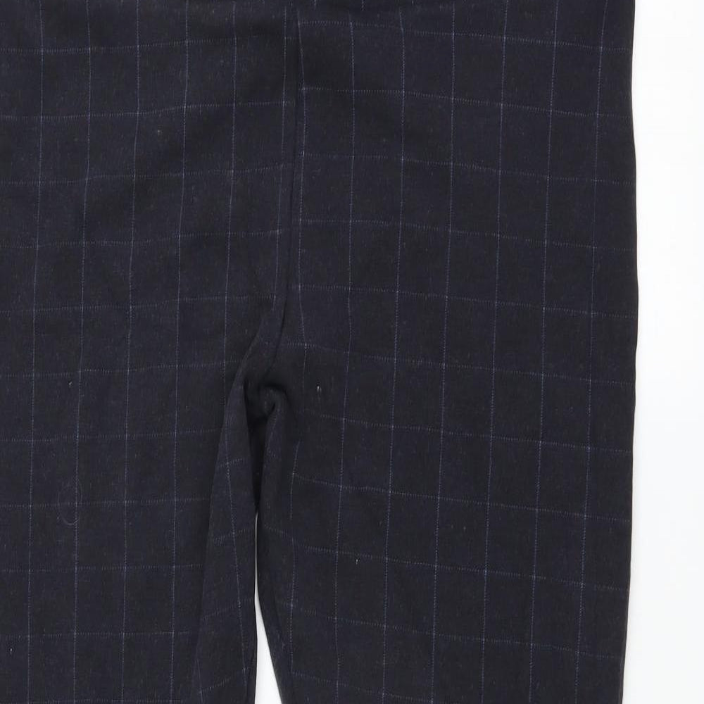 Nutmeg Womens Blue Check  Carrot Leggings Size 18 L29 in