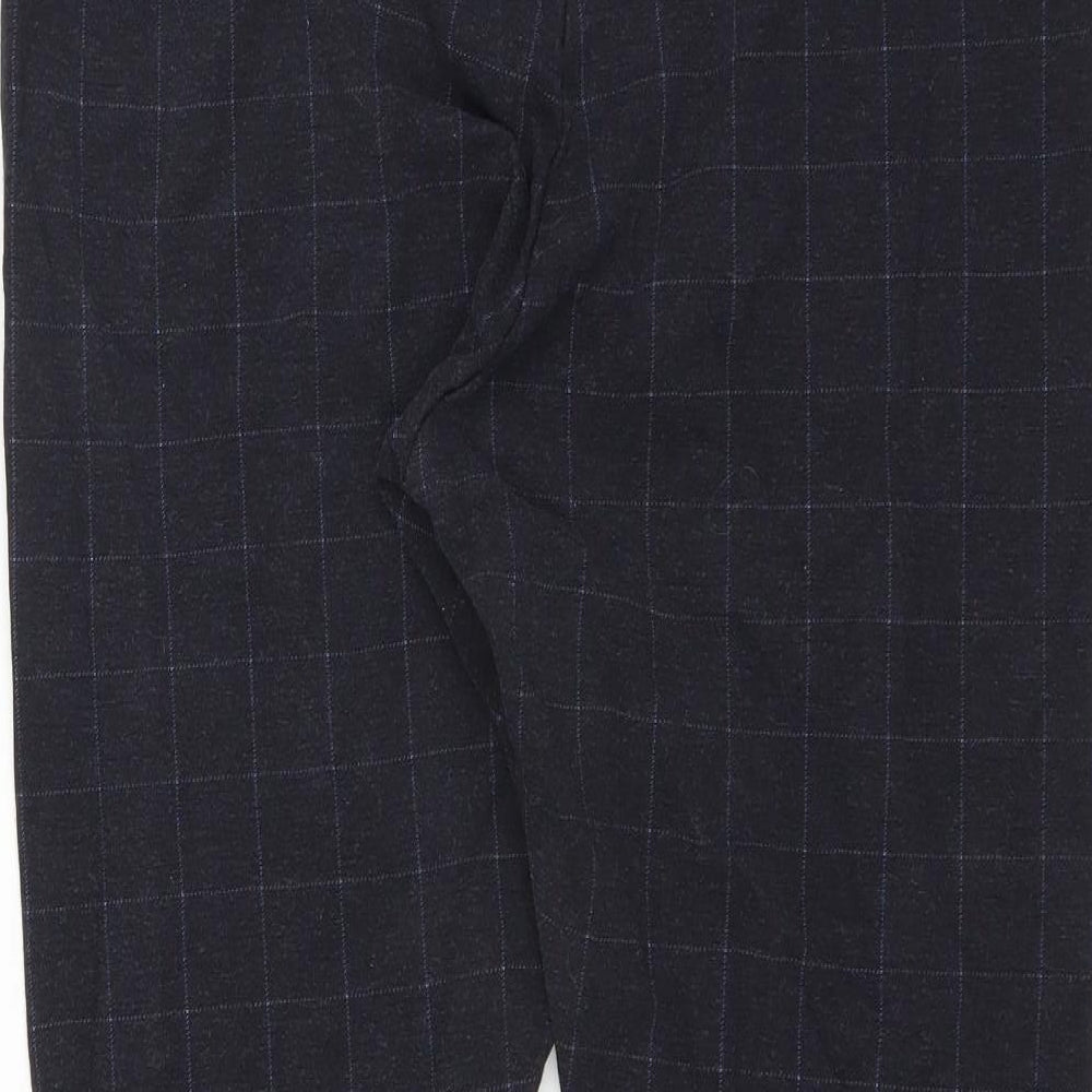 Nutmeg Womens Blue Check  Carrot Leggings Size 18 L29 in