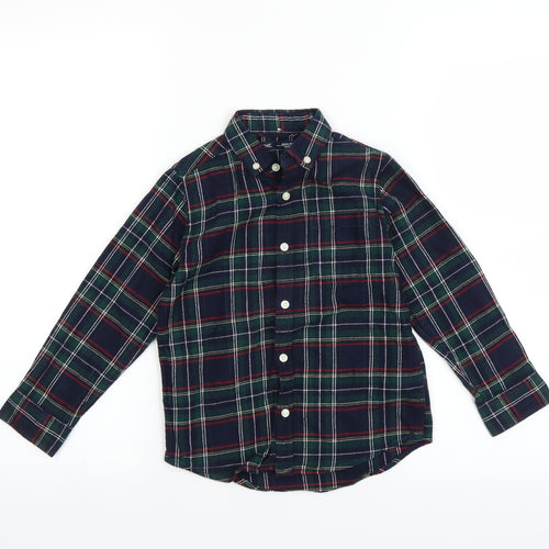 NEXT Boys Blue Plaid  Basic Button-Up Size 5 Years