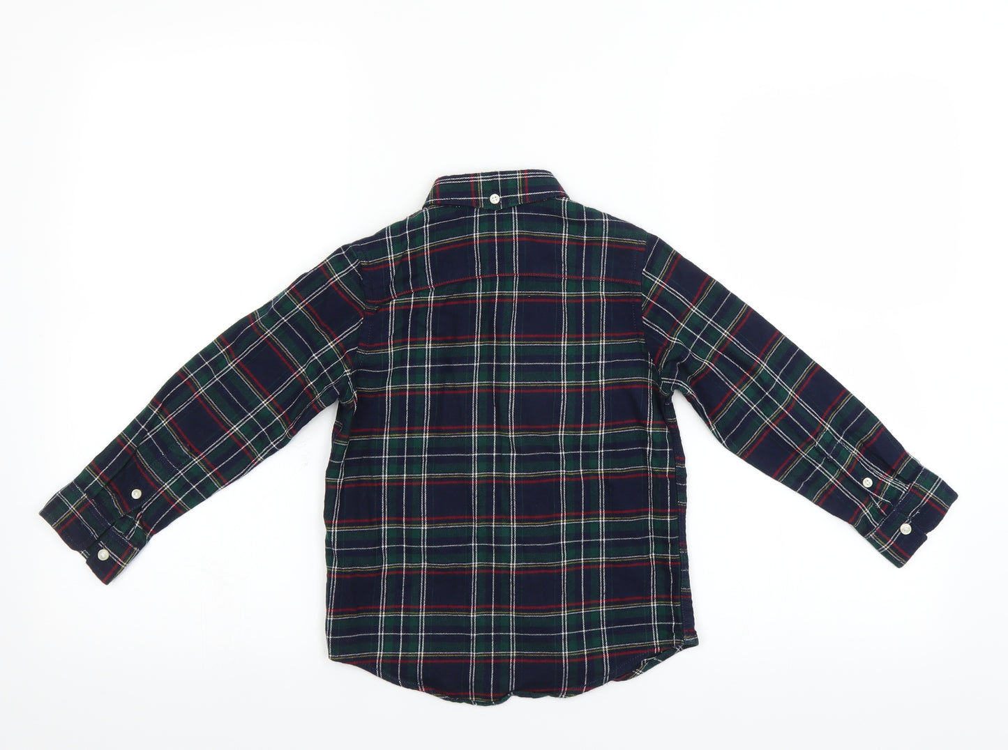 NEXT Boys Blue Plaid  Basic Button-Up Size 5 Years