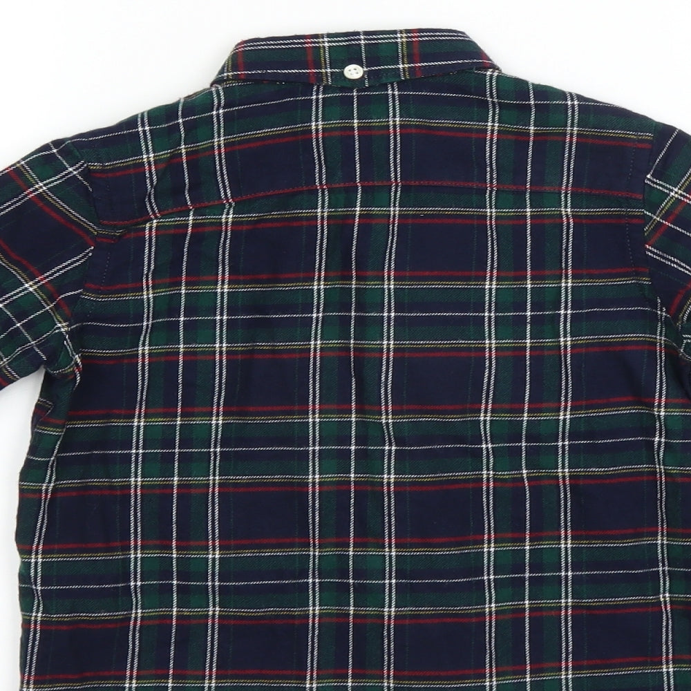NEXT Boys Blue Plaid  Basic Button-Up Size 5 Years