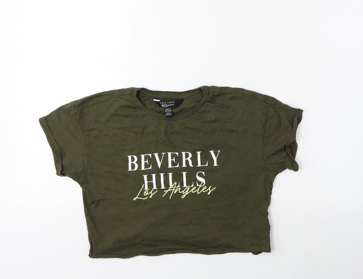New Look Girls Green Basic T-Shirt Size 12 Years