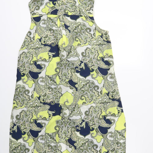 Wallis Womens Green Geometric  Basic Blouse Size S