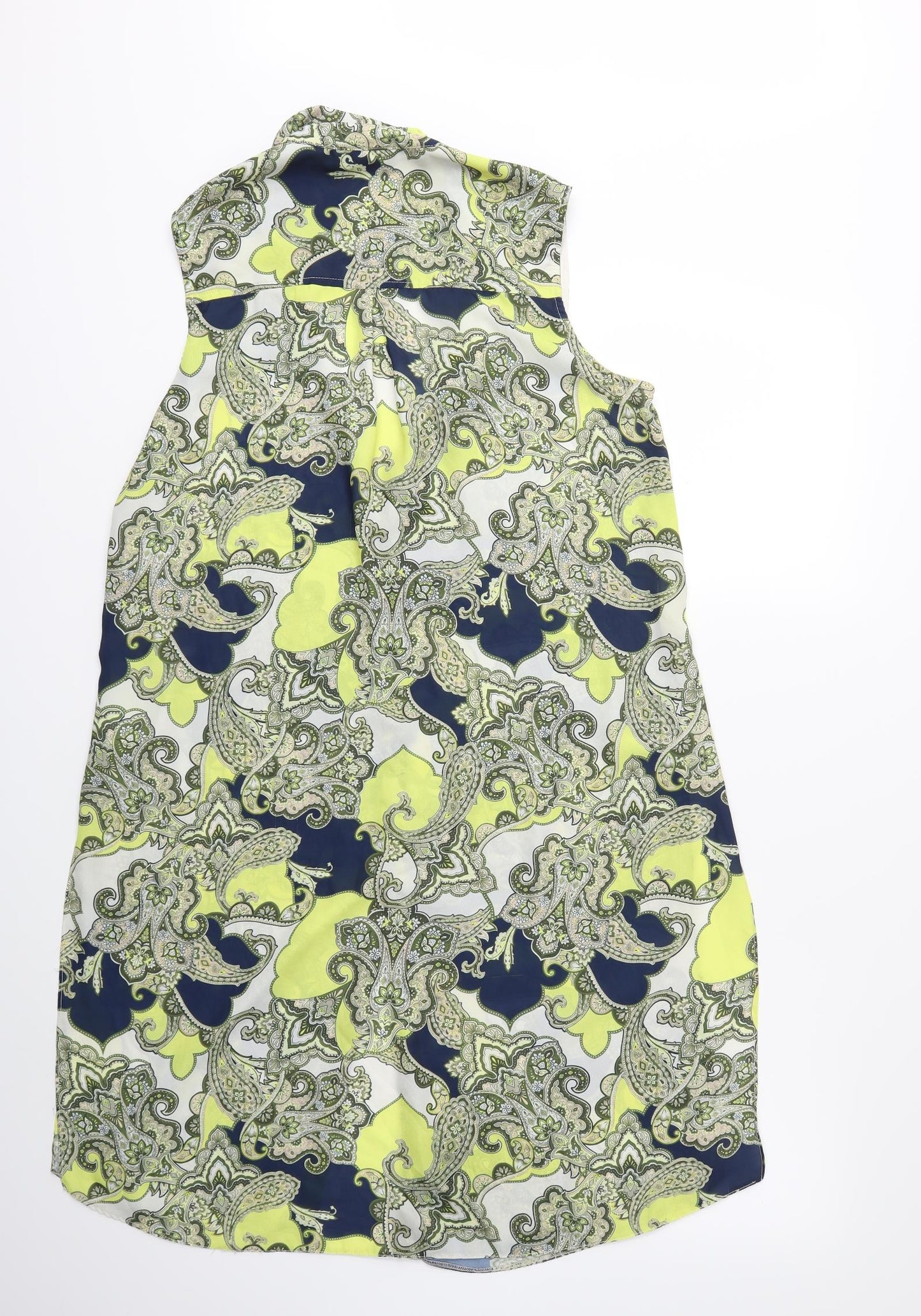 Wallis Womens Green Geometric  Basic Blouse Size S