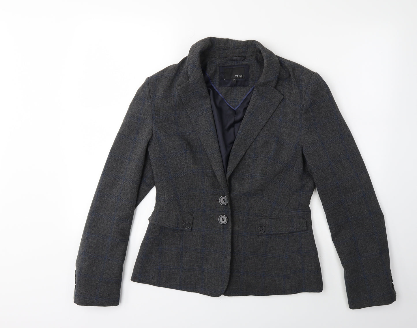 NEXT Womens Grey Check  Jacket Blazer Size 12