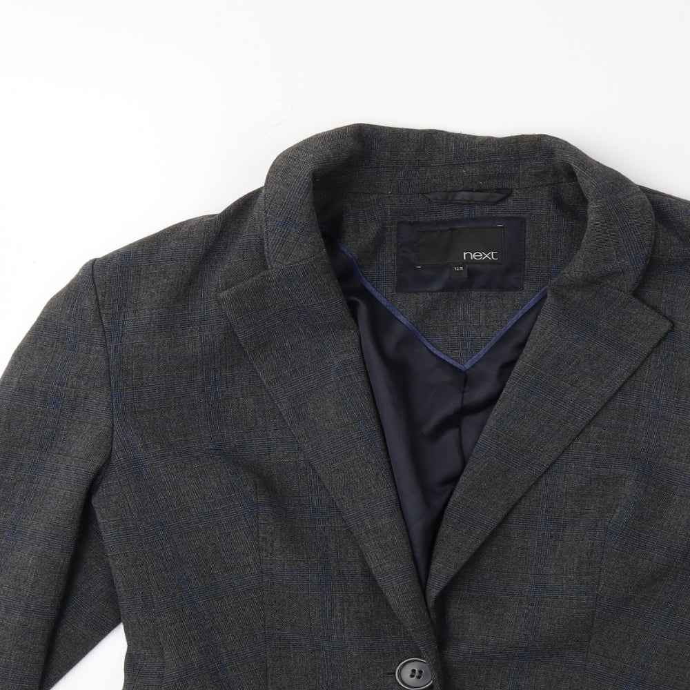 NEXT Womens Grey Check  Jacket Blazer Size 12