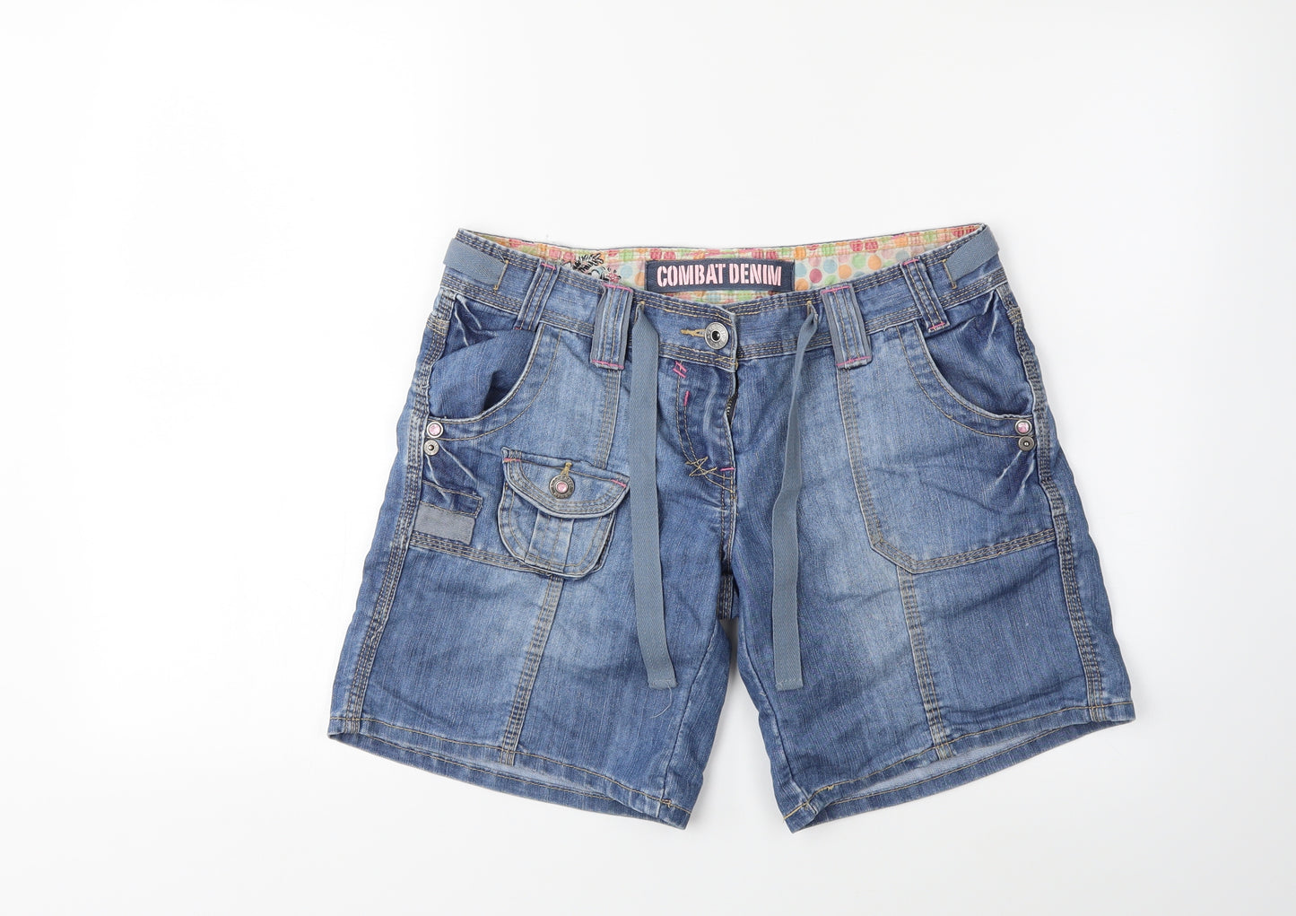 Preworn Womens Blue  Denim Cut-Off Shorts Size 10