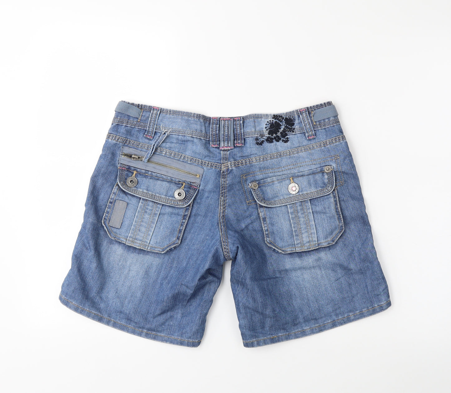 Preworn Womens Blue  Denim Cut-Off Shorts Size 10
