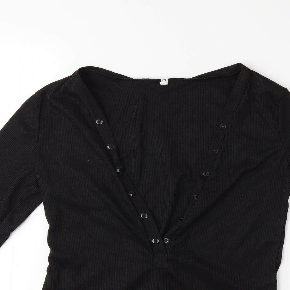 Preworn Womens Black   Basic T-Shirt Size S  - Body suit