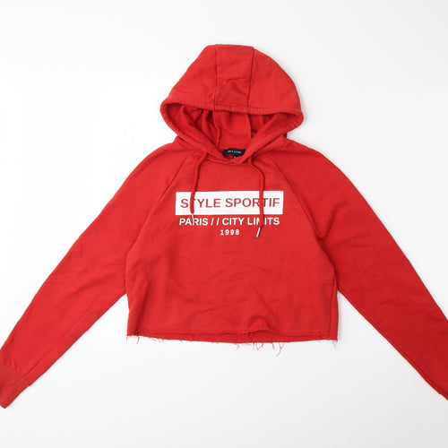 New Look Womens Red   Pullover Hoodie Size 6