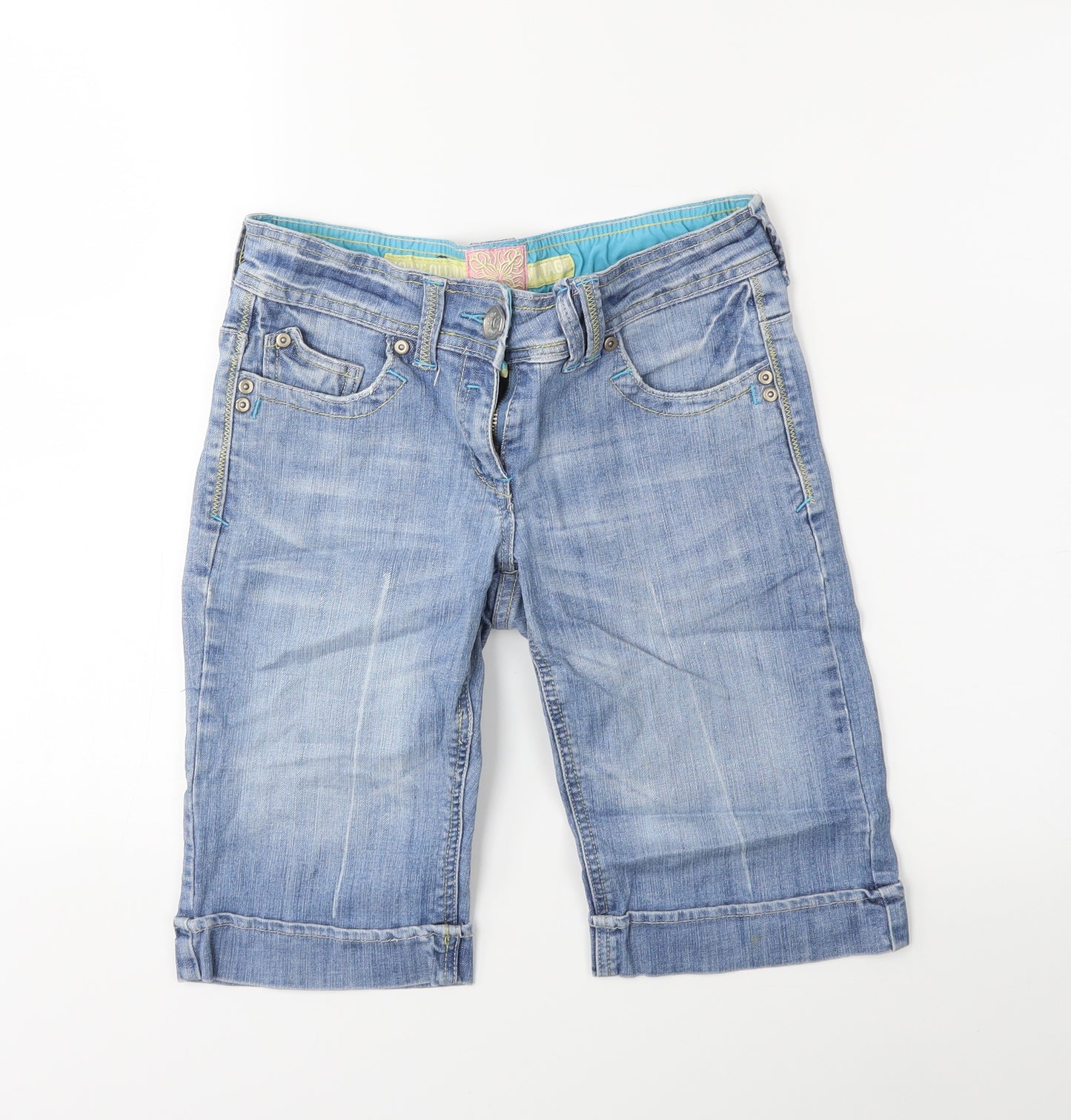 Preworn Womens Blue  Denim Cut-Off Shorts Size 8