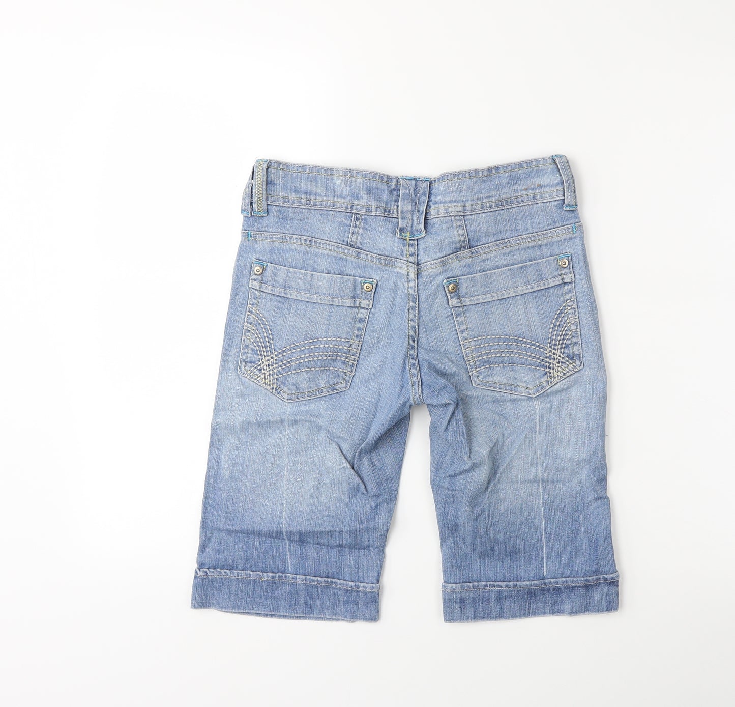 Preworn Womens Blue  Denim Cut-Off Shorts Size 8