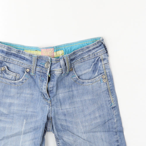 Preworn Womens Blue  Denim Cut-Off Shorts Size 8
