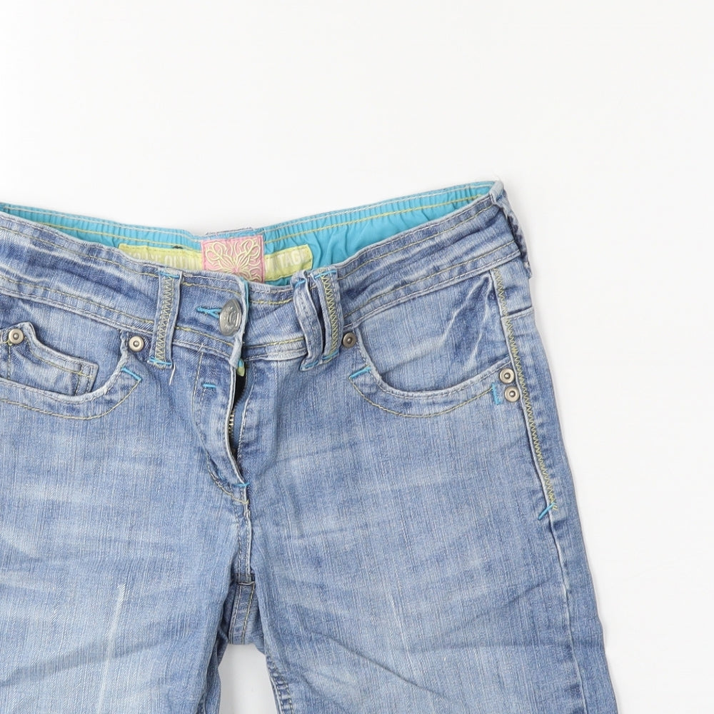 Preworn Womens Blue  Denim Cut-Off Shorts Size 8