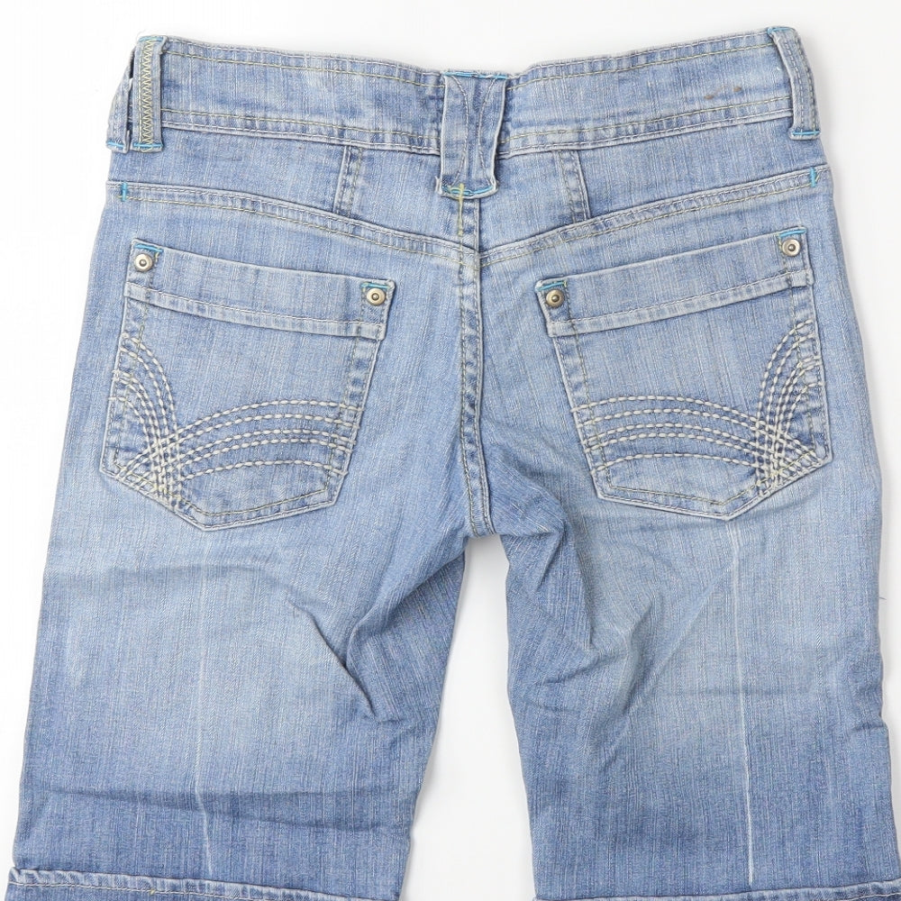 Preworn Womens Blue  Denim Cut-Off Shorts Size 8