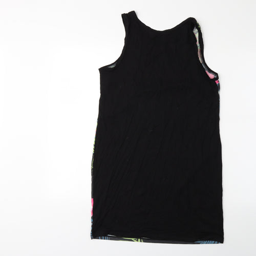 F&F Womens Black Floral  Basic Tank Size 12
