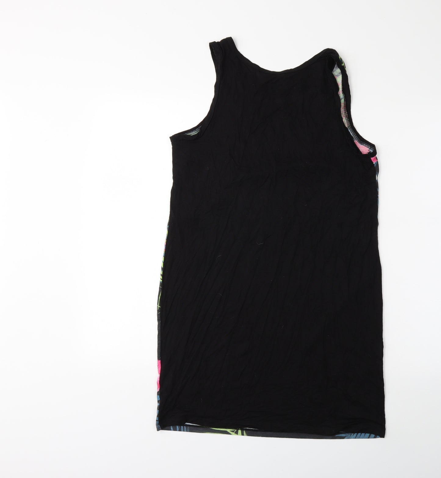 F&F Womens Black Floral  Basic Tank Size 12