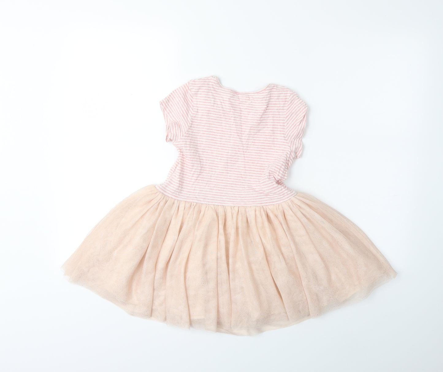 NEXT Girls Pink Striped  Tutu Dress  Size 4-5 Years