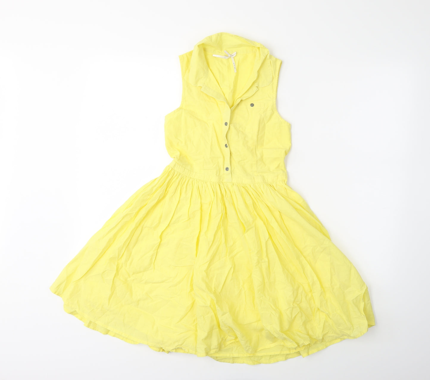 NEXT Girls Yellow   Shirt Dress  Size 10 Years