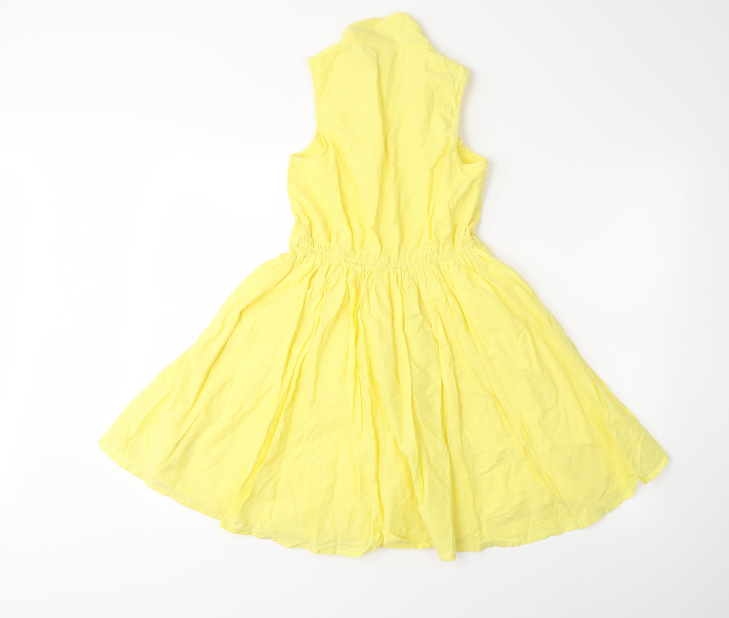 NEXT Girls Yellow   Shirt Dress  Size 10 Years