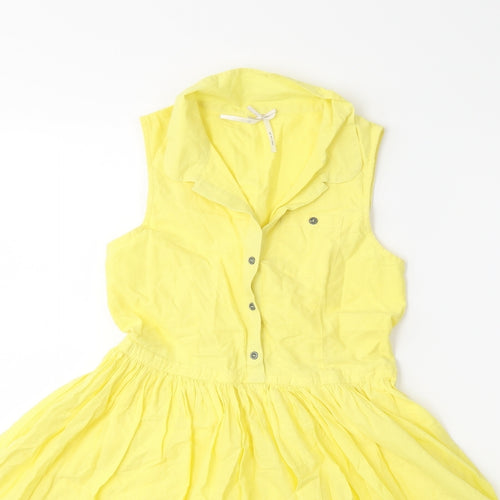 NEXT Girls Yellow   Shirt Dress  Size 10 Years