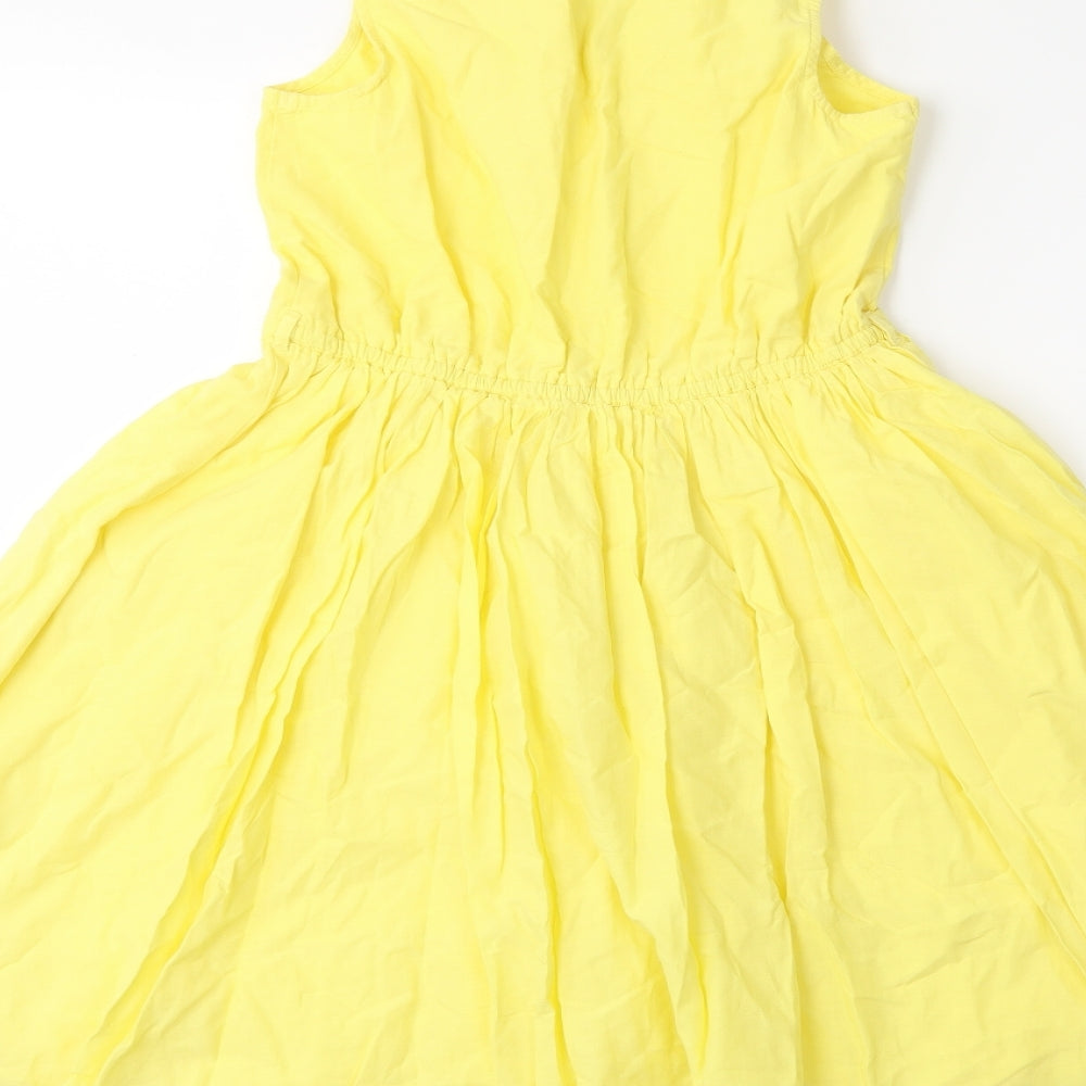 NEXT Girls Yellow   Shirt Dress  Size 10 Years