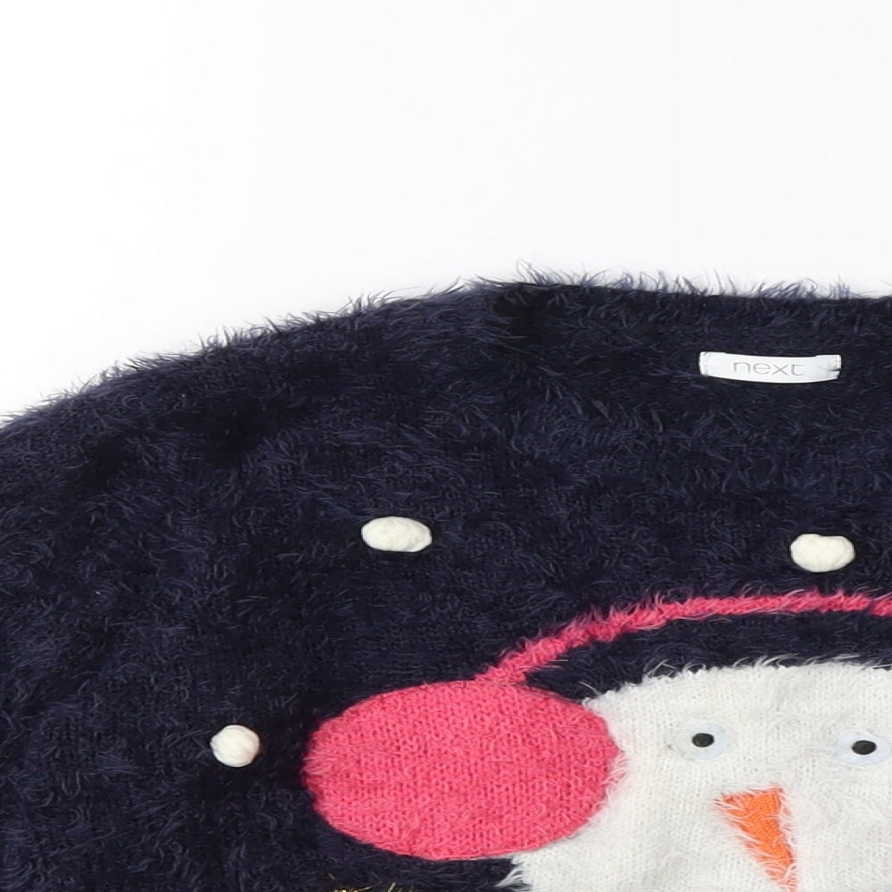 NEXT Girls Blue   Pullover Jumper Size 6 Years  - christmas