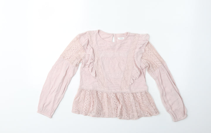 NEXT Girls Pink   Basic Blouse Size 8 Years