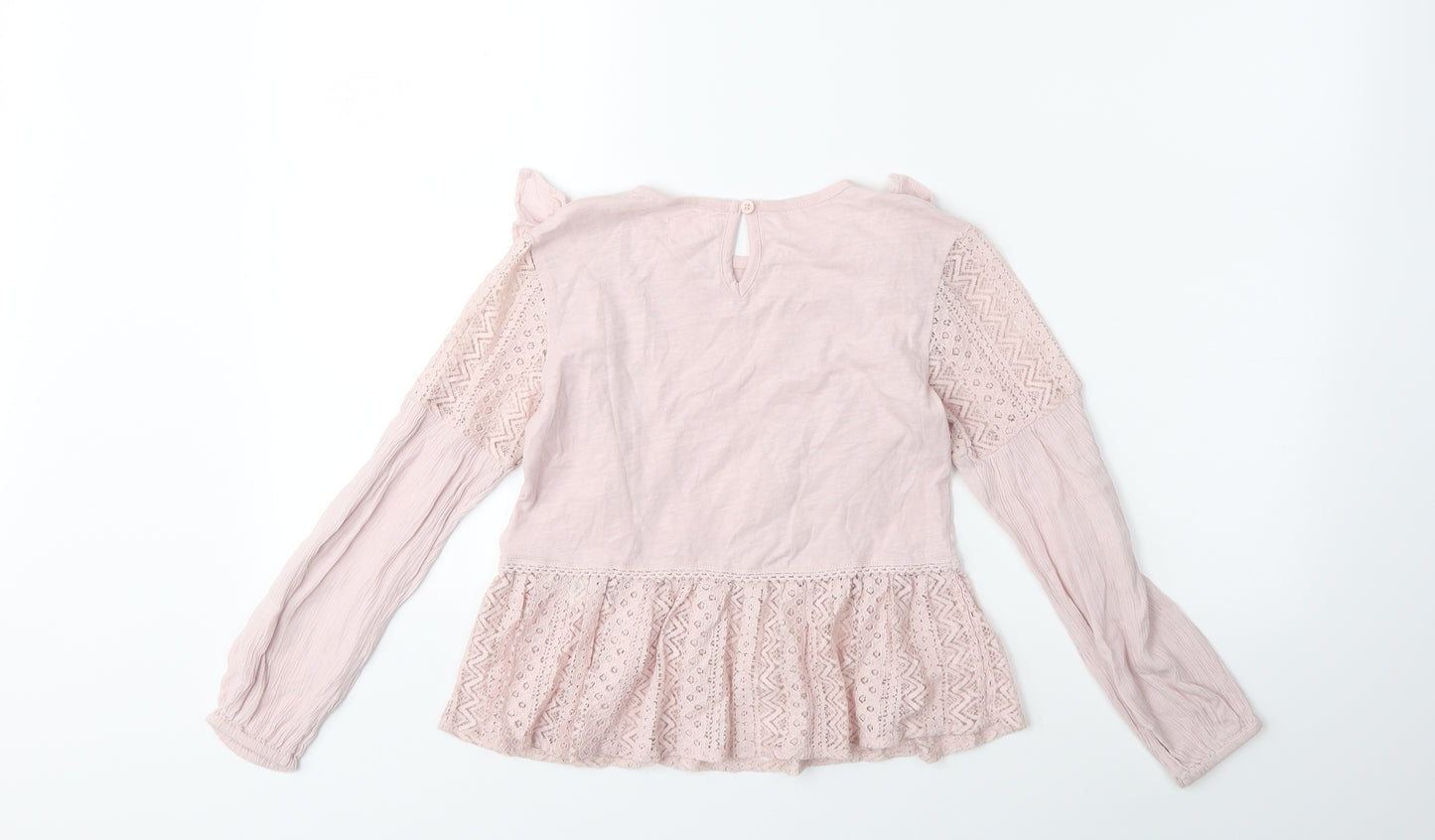 NEXT Girls Pink   Basic Blouse Size 8 Years