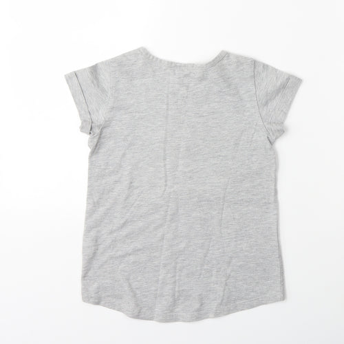Young Dimension Girls Grey   Basic T-Shirt Size 6-7 Years