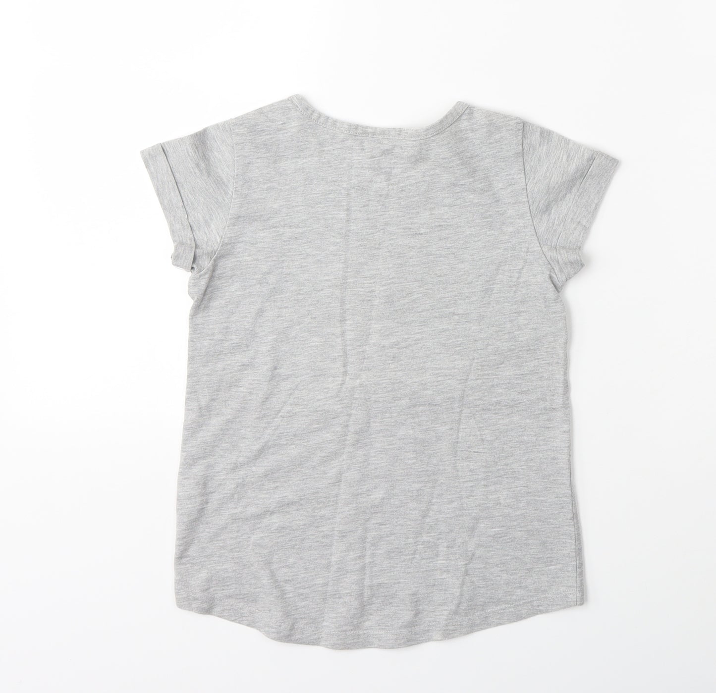 Young Dimension Girls Grey   Basic T-Shirt Size 6-7 Years