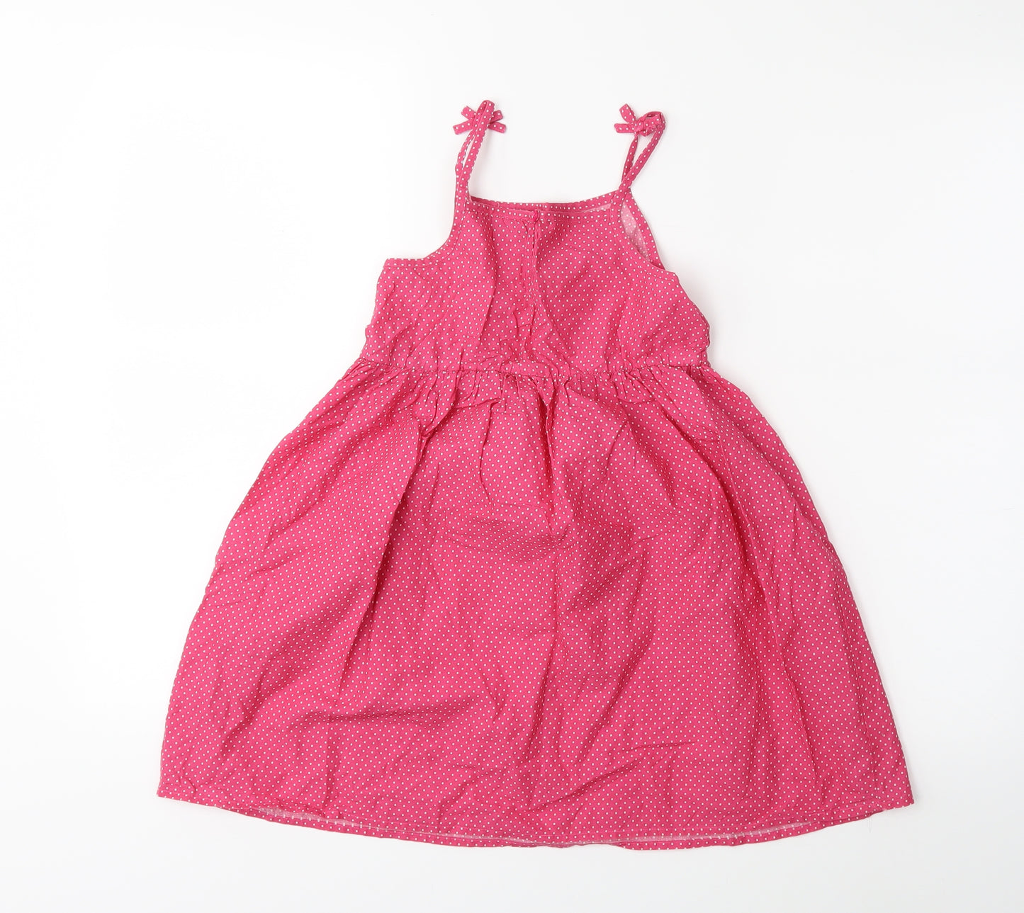 Primark Girls Pink Polka Dot  Fit & Flare  Size 6-7 Years