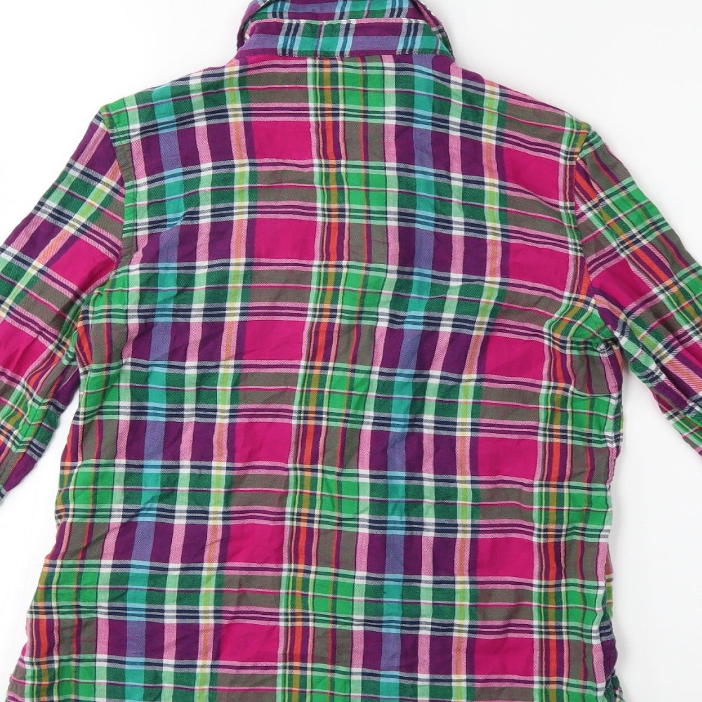 Ralph Lauren Girls Purple Check  Basic Button-Up Size 12 Years