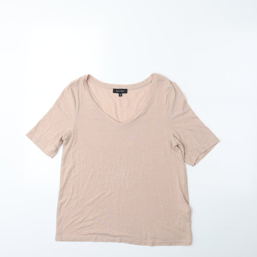 New Look Womens Beige   Basic T-Shirt Size 10